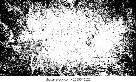 Scratched Frame. Grunge Urban Background Texture Vector. Dust Overlay. Distressed Grainy Grungy Framing Effect. Distressed Backdrop Vector Illustration. EPS 10.