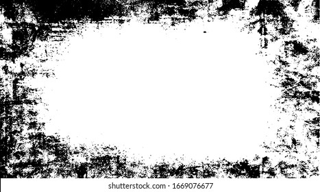 Scratched Frame. Grunge Urban Background Texture Vector. Dust Overlay. Distressed Grainy Grungy Framing Effect. Distressed Backdrop Vector Illustration. EPS 10.