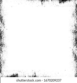 Scratched Frame. Grunge Urban Background Texture Vector. Dust Overlay. Distressed Grainy Grungy Framing Effect. Distressed Backdrop Vector Illustration. EPS 10.
