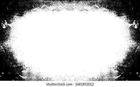 Scratched Frame. Grunge Urban Background Texture Vector. Dust Overlay. Distressed Grainy Grungy Framing Effect. Distressed Backdrop Vector Illustration. EPS 10.