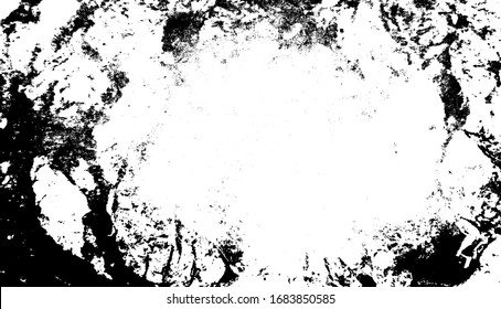 Scratched Frame. Grunge Urban Background Texture Vector. Dust Overlay. Distressed Grainy Grungy Framing Effect. Distressed Backdrop Vector Illustration. EPS 10.