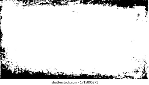 Scratched Frame. Grunge Urban Background Texture Vector. Dust Overlay. Distressed Grainy Grungy Framing Effect. Distressed Backdrop Vector Illustration. EPS 10.