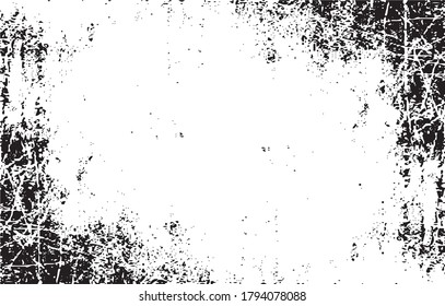 Cadre rayé. Image Vectorielle Texture D'Arrière-Plan Grunge Urbain. Superposition De Poussière. Effet De Cadrage Grunge Grainy Désiré. Illustration Vectorielle Arrière-Plan Déchiré. EPS10.