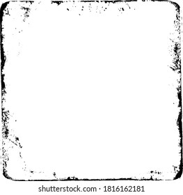 Scratched Frame. Grunge Urban Background Texture Vector. Dust Overlay. Distressed Grainy Grungy Framing Effect. Distressed Backdrop Vector Illustration. EPS 10.