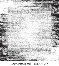 Scratched Frame. Grunge Urban Background Texture Vector. Dust Overlay. Distressed Grainy Grungy Framing Effect. Distressed Backdrop Vector Illustration. EPS 10.