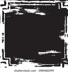 Gestrichen Rahmen. Grunge urbaner Hintergrund Texturvektor. Staubüberlagerung. Grainy Grungy Framing-Effekt gestört. Vektorgrafik-Hintergrundbild entdeckt. EPS10.