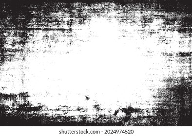 Scratched Frame. Grunge Urban Background Texture Vector. Dust Overlay. Distressed Grainy Grungy Framing Effect. Distressed Backdrop Vector Illustration. EPS 10.