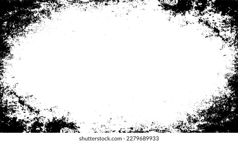 Scratched Frame. Grunge Urban Background Texture Vector. Dust Overlay. Distressed Grainy Grungy Framing Effect. Distressed Backdrop Vector Illustration. EPS 10.