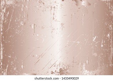 Scratched gold metal texture vector icon set for banner. Grunge gradient background collection