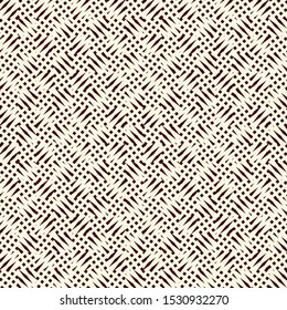 Scratched grunge background. Cross hatching texture. Broken inclined lines abstract wallpaper. Distressed sketch seamless surface pattern. Shabby digital paper, textile print, page fill. Vector art