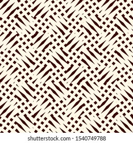Scratched grunge background. Cross hatching texture. Broken inclined lines abstract wallpaper. Distressed sketch seamless surface pattern. Shabby digital paper, textile print, page fill. Vector art
