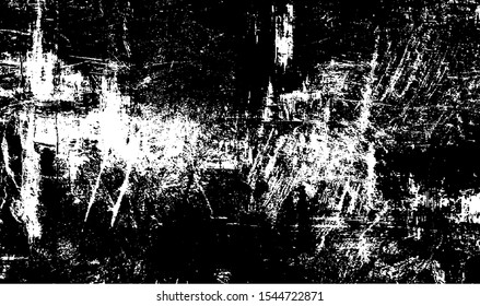 Scratched Grunge Background Texture Vector. Dust Overlay Distress Grainy Grungy Effect. Distressed Backdrop Vector Illustration. Isolated Black on White Background. EPS 10.