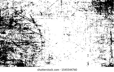 Scratched Grunge Background Texture Vector. Dust Overlay Distress Grainy Grungy Effect. Distressed Backdrop Vector Illustration. Isolated Black on White Background. EPS 10.