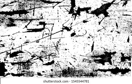 Scratched Grunge Background Texture Vector. Dust Overlay Distress Grainy Grungy Effect. Distressed Backdrop Vector Illustration. Isolated Black on White Background. EPS 10.