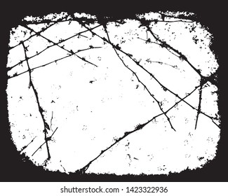 Scratched Grunge Frames. Urban Background Texture Vector. Dust Overlay. Distressed Grainy Grungy Framing Effect. Distressed Backdrop Vector Illustration. EPS 10.