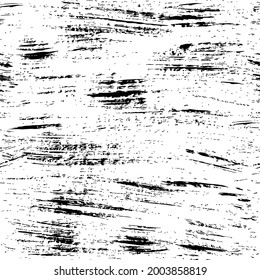 Fondo sin costuras de grano resquebrajado. Vector de textura en blanco y negro, rascar.