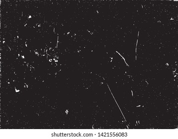 Scratched Grunge Urban Background Texture Vector. Dust Overlay Distress Grainy Grungy Effect. Distressed Backdrop Vector Illustration. Isolated Black on White Background. EPS 10.