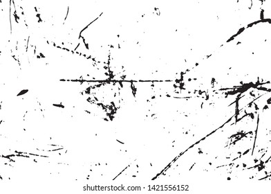 Scratched Grunge Urban Background Texture Vector. Dust Overlay Distress Grainy Grungy Effect. Distressed Backdrop Vector Illustration. Isolated Black on White Background. EPS 10.