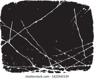 Scratched Grunge Urban Background Texture Vector. Dust Overlay Distress Grainy Grungy Effect. Distressed Backdrop Vector Illustration. Isolated Black on White Background. EPS 10.