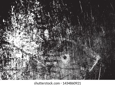 Scratched Grunge Urban Background Texture Vector. Dust Overlay Distress Grainy Grungy Effect. Distressed Backdrop Vector Illustration. Isolated Black on White Background. EPS 10.