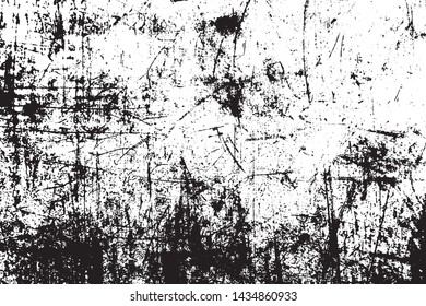 Scratched Grunge Urban Background Texture Vector. Dust Overlay Distress Grainy Grungy Effect. Distressed Backdrop Vector Illustration. Isolated Black on White Background. EPS 10.