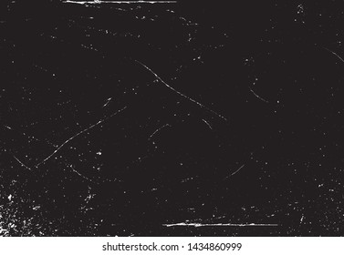 Scratched Grunge Urban Background Texture Vector. Dust Overlay Distress Grainy Grungy Effect. Distressed Backdrop Vector Illustration. Isolated Black on White Background. EPS 10.
