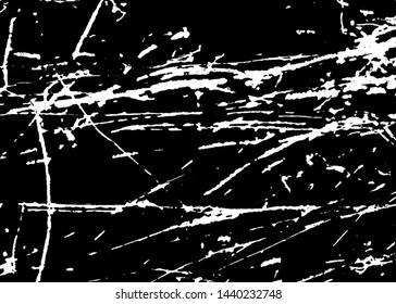 Scratched Grunge Urban Background Texture Vector. Dust Overlay Distress Grainy Grungy Effect. Distressed Backdrop Vector Illustration. Isolated Black on White Background. EPS 10.