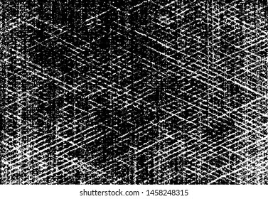 Scratched Grunge Urban Background Texture Vector. Dust Overlay Distress Grainy Grungy Effect. Distressed Backdrop Vector Illustration. Isolated Black on White Background. EPS 10.