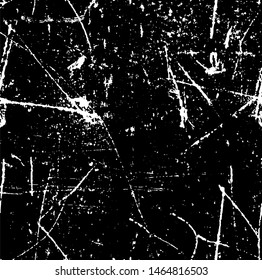 Scratched Grunge Urban Background Texture Vector. Dust Overlay Distress Grainy Grungy Effect. Distressed Backdrop Vector Illustration. Isolated Black on White Background. EPS 10.