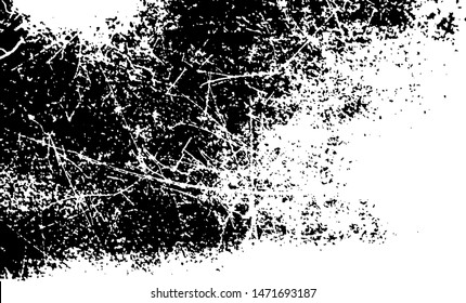 Scratched Grunge Urban Background Texture Vector. Dust Overlay Distress Grainy Grungy Effect. Distressed Backdrop Vector Illustration. Isolated Black on White Background. EPS 10.