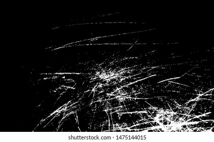 Scratched Grunge Urban Background Texture Vector. Dust Overlay Distress Grainy Grungy Effect. Distressed Backdrop Vector Illustration. Isolated Black on White Background. EPS 10.
