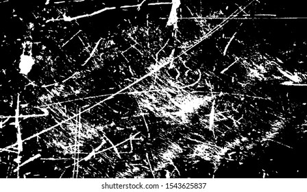 Scratched Grunge Urban Background Texture Vector. Dust Overlay Distress Grainy Grungy Effect. Distressed Backdrop Vector Illustration. Isolated Black on White Background. EPS 10.