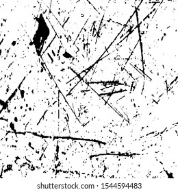 Scratched Grunge Urban Background Texture Vector. Dust Overlay Distress Grainy Grungy Effect. Distressed Backdrop Vector Illustration. Isolated Black on White Background. EPS 10.