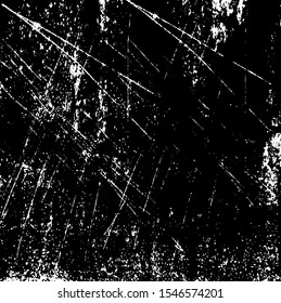 Scratched Grunge Urban Background Texture Vector. Dust Overlay Distress Grainy Grungy Effect. Distressed Backdrop Vector Illustration. Isolated Black on White Background. EPS 10.