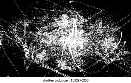 Scratched Grunge Urban Background Texture Vector. Dust Overlay Distress Grainy Grungy Effect. Distressed Backdrop Vector Illustration. Isolated Black on White Background. EPS 10.