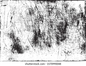 Scratched Grunge Urban Background Texture Vector. Dust Overlay Distress Grainy Grungy Effect. Distressed Backdrop Vector Illustration. Isolated Black on White Background. EPS 10.