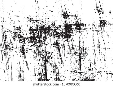 Scratched Grunge Urban Background Texture Vector. Dust Overlay Distress Grainy Grungy Effect. Distressed Backdrop Vector Illustration. Isolated Black on White Background. EPS 10.