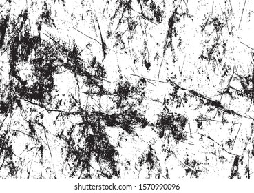 Scratched Grunge Urban Background Texture Vector. Dust Overlay Distress Grainy Grungy Effect. Distressed Backdrop Vector Illustration. Isolated Black on White Background. EPS 10.