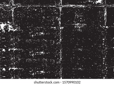 Scratched Grunge Urban Background Texture Vector. Dust Overlay Distress Grainy Grungy Effect. Distressed Backdrop Vector Illustration. Isolated Black on White Background. EPS 10.