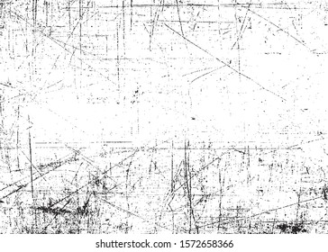 Scratched Grunge Urban Background Texture Vector. Dust Overlay Distress Grainy Grungy Effect. Distressed Backdrop Vector Illustration. Isolated Black on White Background. EPS 10.