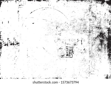 Scratched Grunge Urban Background Texture Vector. Dust Overlay Distress Grainy Grungy Effect. Distressed Backdrop Vector Illustration. Isolated Black on White Background. EPS 10.