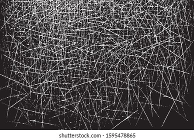Scratched Grunge Urban Background Texture Vector. Dust Overlay Distress Grainy Grungy Effect. Distressed Backdrop Vector Illustration. Isolated Black on White Background. EPS 10.