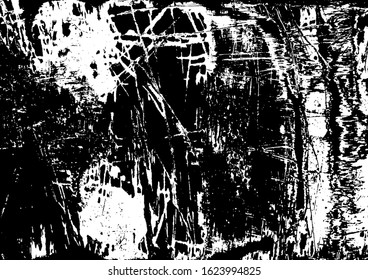 Scratched Grunge Urban Background Texture Vector. Dust Overlay Distress Grainy Grungy Effect. Distressed Backdrop Vector Illustration. Isolated Black on White Background. EPS 10.