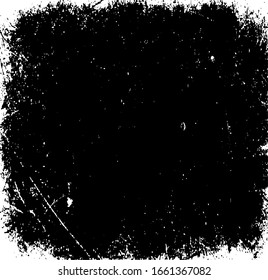 Scratched Grunge Urban Background Texture Vector. Dust Overlay Distress Grainy Grungy Effect. Distressed Backdrop Vector Illustration. Isolated Black on White Background. EPS 10.