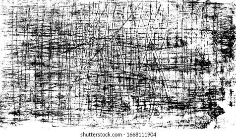 Scratched Grunge Urban Background Texture Vector. Dust Overlay Distress Grainy Grungy Effect. Distressed Backdrop Vector Illustration. Isolated Black on White Background. EPS 10.