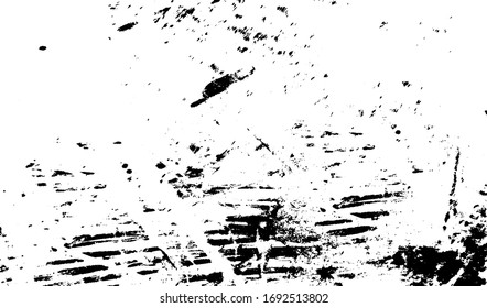 Vector De Textura De Fondo Urbano Grunge. Efecto Grunguayo De Dolor En La Superposición Del Polvo. Ilustración del vector de fondo con problemas. Negro aislado sobre fondo blanco. EPS 10.