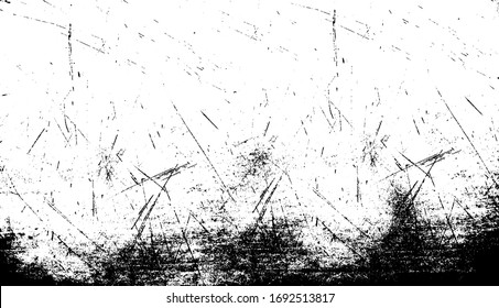 Scratched Grunge Urban Background Texture Vector. Dust Overlay Distress Grainy Grungy Effect. Distressed Backdrop Vector Illustration. Isolated Black on White Background. EPS 10.