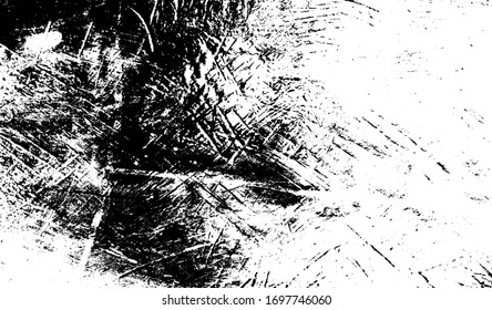 Scratched Grunge Urban Background Texture Vector. Dust Overlay Distress Grainy Grungy Effect. Distressed Backdrop Vector Illustration. Isolated Black on White Background. EPS 10.