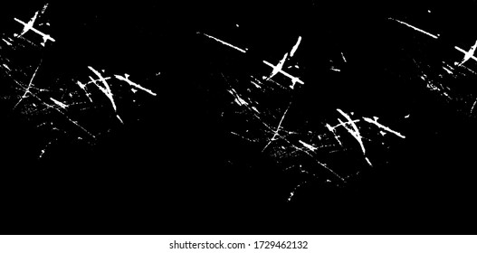 Scratched Grunge Urban Background Texture Vector. Dust Overlay Distress Grainy Grungy Effect. Distressed Backdrop Vector Illustration. Isolated Black on White Background. EPS 10.