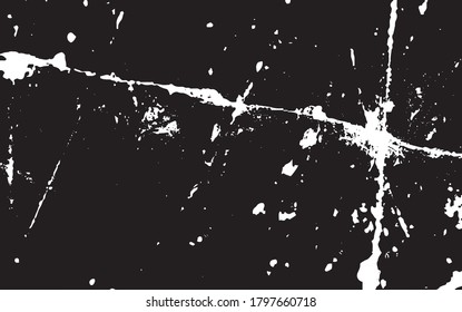 Scratched Grunge Urban Background Texture Vector. Dust Overlay Distress Grainy Grungy Effect. Distressed Backdrop Vector Illustration. Isolated Black on White Background. EPS 10.